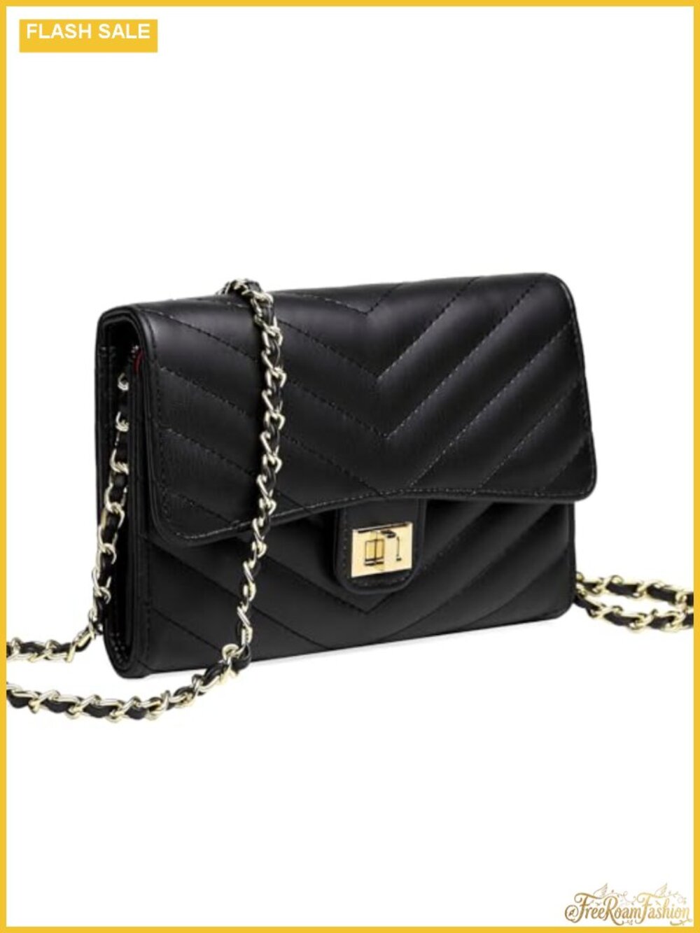 Small Crossbody Purse for Women, Soft Leather, Chain Strap, Card Slots
